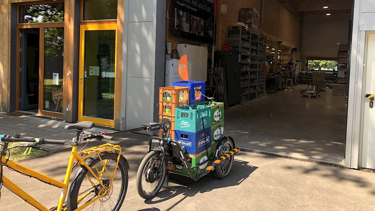 Mise en situation de la remorque électrique eCarla de Carla Cargo