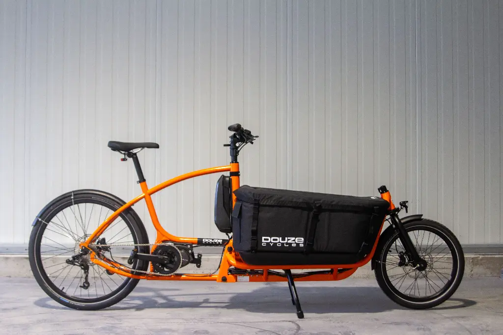 Vélo cargo biporteur - Douze V2 600 Messenger Shimano EP8 Cargo Orange (Soft box non incluse)