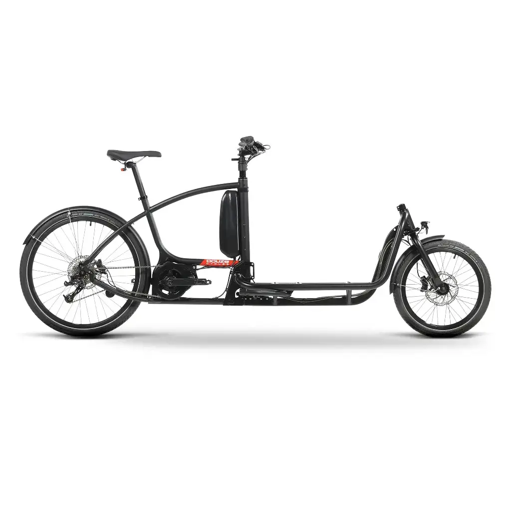 Vélo cargo biporteur - Douze V2 600 Messenger Shimano EP8 Cargo Noir | Dès 80 EUR par mois