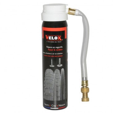 Bombe anti-crevaison - Réparation Liquide Pour. Presta/Schrader - 75ml - VELOX