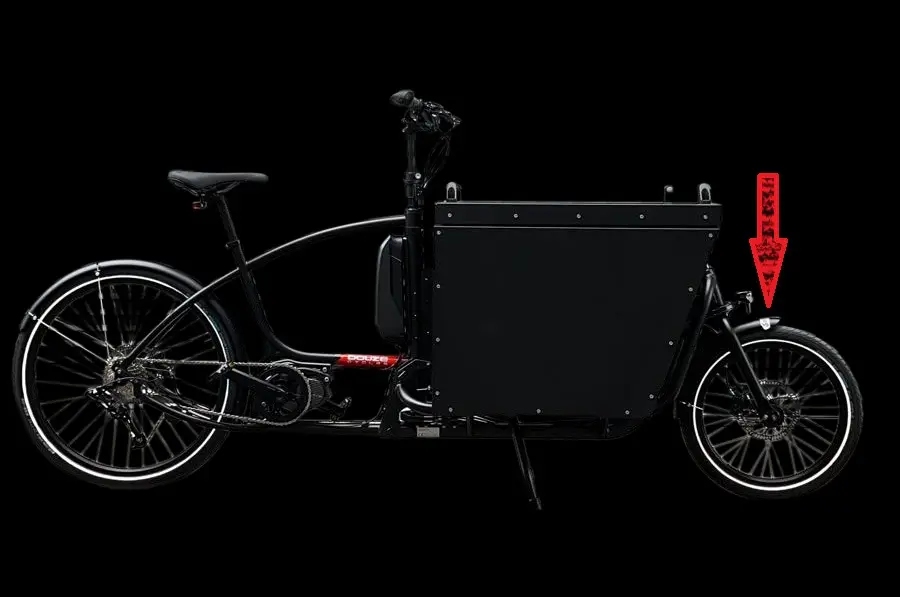 Garde Boue Avant pour vélo cargo douze V2 (Tringle et visserie fournis) - DOUZE
