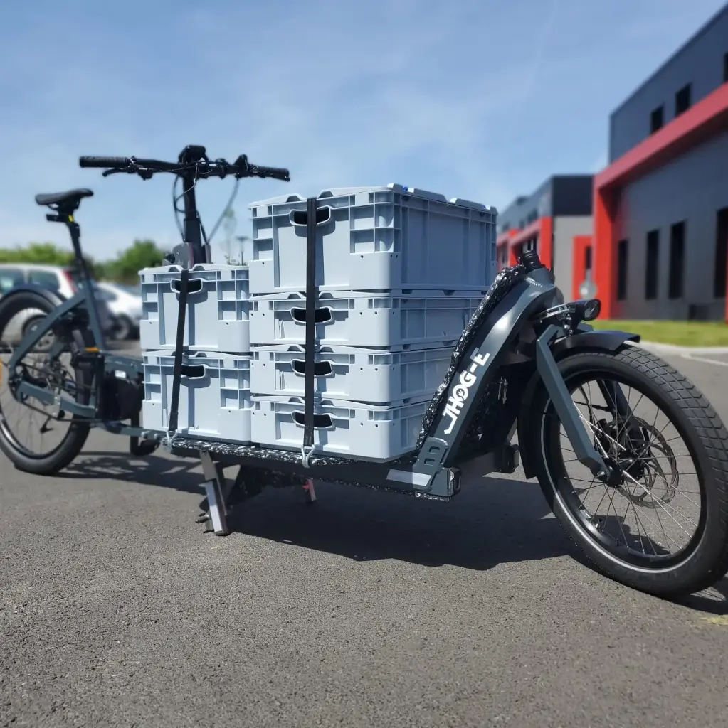 Vélo Cargo biporteur - JHOG-E - Version 2024 reconditionnée | Dès 90 EUR par mois