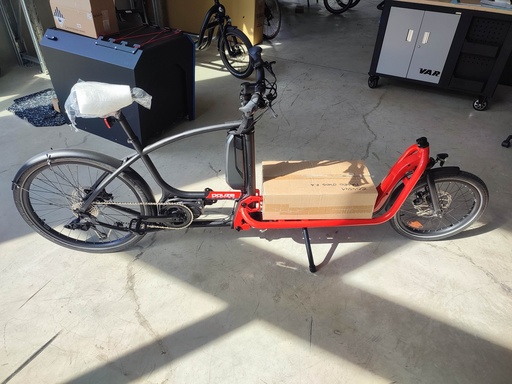 [DOU0080] Vélo cargo biporteur - Douze V2 600 Messenger Shimano EP8 Cargo Rouge & Noir