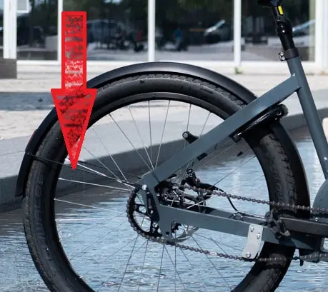 [ELL0050] Tringle de garde boue arrière pour vélo cargo JHOG-E - ELLO MOBILITE