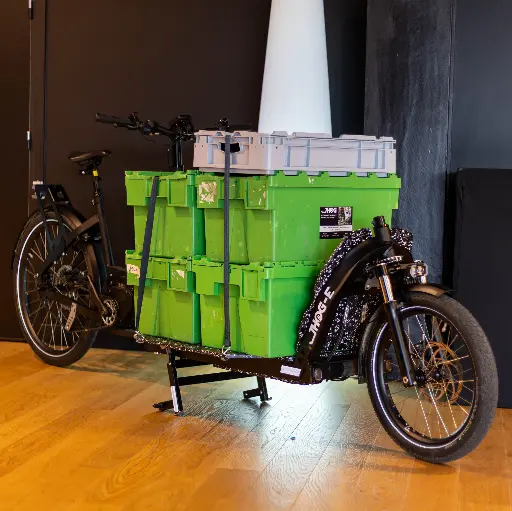 [ELL0071] Vélo Cargo biporteur - JHOG-E Black Edition - Version 2025 | Dès 130 EUR par mois