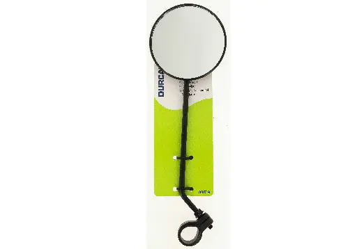 [P2R0032] Rétroviseur vélo rond noir Gauche ou Droite (diamètre miroir 8.5 cm / tige 17 cm) - DURCA