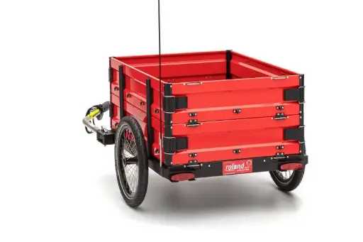 Remorque de vélo Carrie M.e avec double ridelle et roues 20 pouces - ROLAND (Livraison incluse)